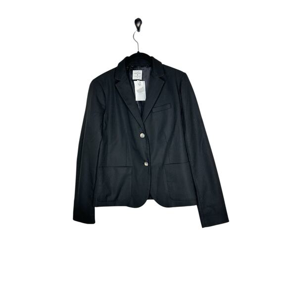 NWT Gap‎ Womens The Academy Blazer 4 Preppy Pockets 2 Button Office Career Black - Picture 1 of 10